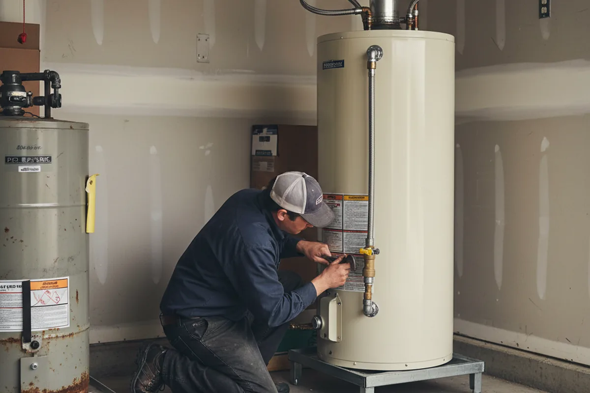 Water heater and shutoff valve replacement in Uhrichsville